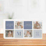 Modern Collage Photo & Blue Happy Fathers Day Gift Wooden Box Sign<br><div class="desc">Modern Collage Photo & Blue Happy Fathers Day Gift is a personalized and thoughtful present to celebrate the special man in your life on Father's Day. The gift includes a beautifully designed collage photo frame with space for multiple pictures, allowing you to capture and display your favorite memories with your...</div>