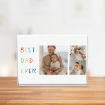 Modern Collage Photo Colorful Best Dad Ever Gift<br><div class="desc">The "Modern Collage Photo Colorful Best Dad Ever Gift" is a personalized and unique present for any dad who deserves to be celebrated. The gift is a collage photo made up of several individual images that have been carefully arranged to create a stunning and eye-catching design. The gift is a...</div>