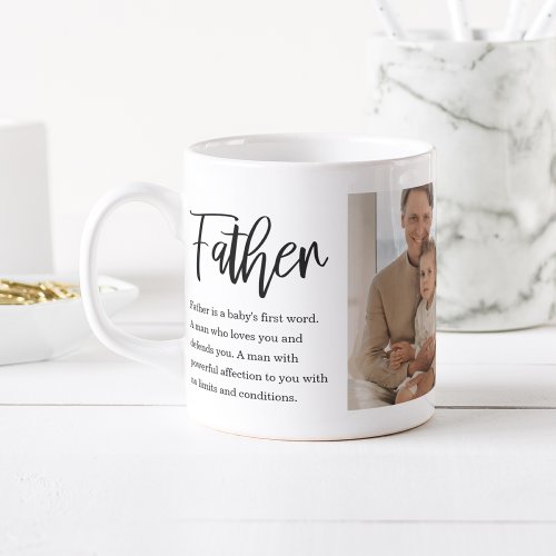 Modern Collage Photo Colorful Best Dad Ever GiftMo Mug