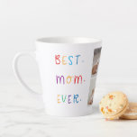 Modern Collage Photo & Colorful Best Mom Ever Gift Latte Mug