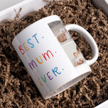 Modern Collage Photo & Colorful Best Mum Ever Gift Coffee Mug<br><div class="desc">A modern collage photo and colorful "Best Mom Ever" gift is a thoughtful and personalized present for any mother. The collage photo is a collection of various pictures that have been artfully arranged to form a cohesive and visually appealing composition. These photos may feature cherished memories, family members, and special...</div>