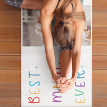 Modern Collage Photo & Colorful Best Mum Ever Gift Yoga Mat<br><div class="desc">A modern collage photo and colorful "Best Mom Ever" gift is a thoughtful and personalized present for any mother. The collage photo is a collection of various pictures that have been artfully arranged to form a cohesive and visually appealing composition. These photos may feature cherished memories, family members, and special...</div>