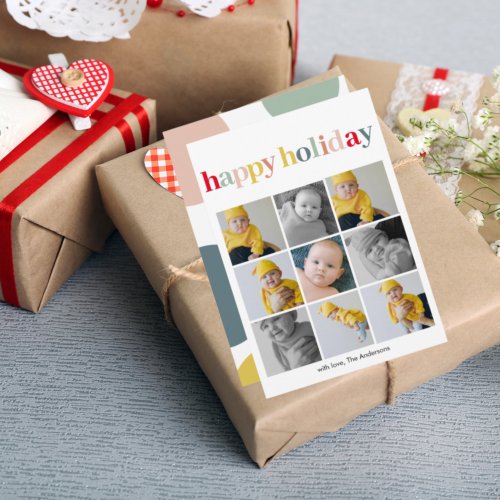 Modern Collage Photo  Colorful Happy Holiday
