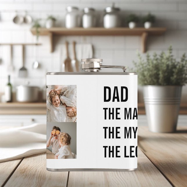 Modern Collage Photo | Dad Gift Flask (Creator Uploaded)