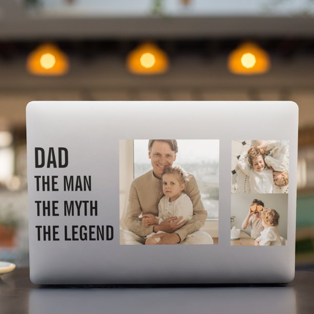 Modern Collage Photo | Dad Gift HP Laptop Skin (Creator Uploaded)