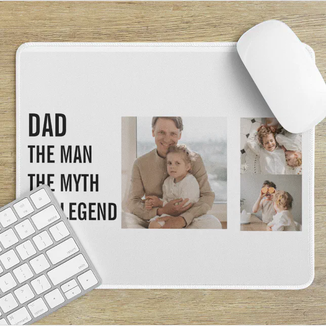 Modern Collage Photo | Dad Gift Mouse Pad | Zazzle