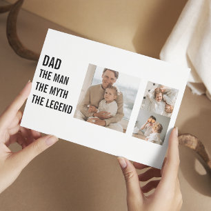 Modern Collage Photo   Dad Gift Postcard