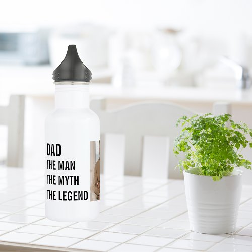 Modern Collage Photo  Dad Gift Stainless Steel Water Bottle