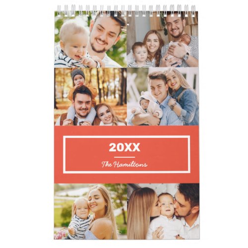 Modern Collage Photo Family 2022 Calendar