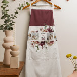 Modern Collage Photo Flowers Frame Best Mom Gift Apron<br><div class="desc">This modern collage photo features beautiful flowers arranged in a burgundy frame, making it the perfect gift for a special mom in your life. The unique and personalized touch of a collage photo captures memories and moments shared together, making it a thoughtful and heartfelt way to show appreciation and love....</div>