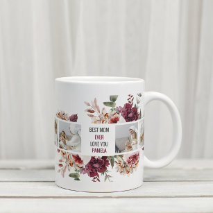 coffee mug, leafy greenery wreath best mom mug