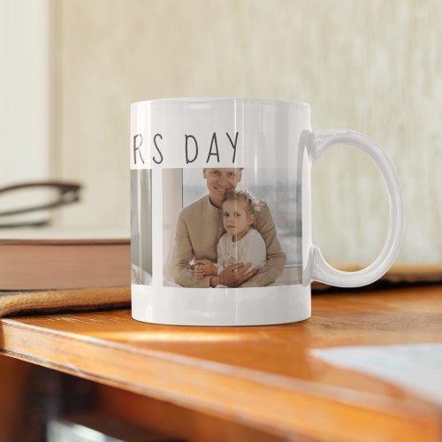 Modern Collage Photo  Happy Fathers Day Best Gift Coffee Mug