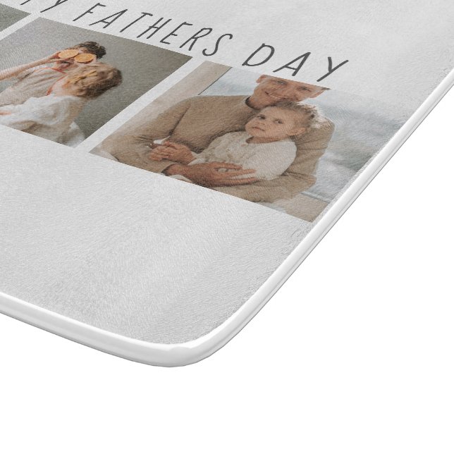Modern Collage Photo & Happy Fathers Day Best Gift Cutting Board