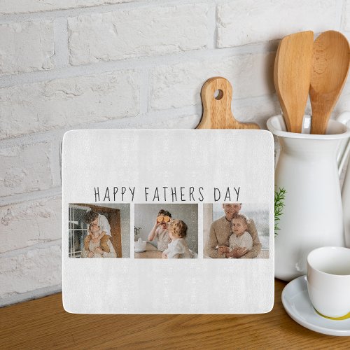 Modern Collage Photo  Happy Fathers Day Best Gift Cutting Board
