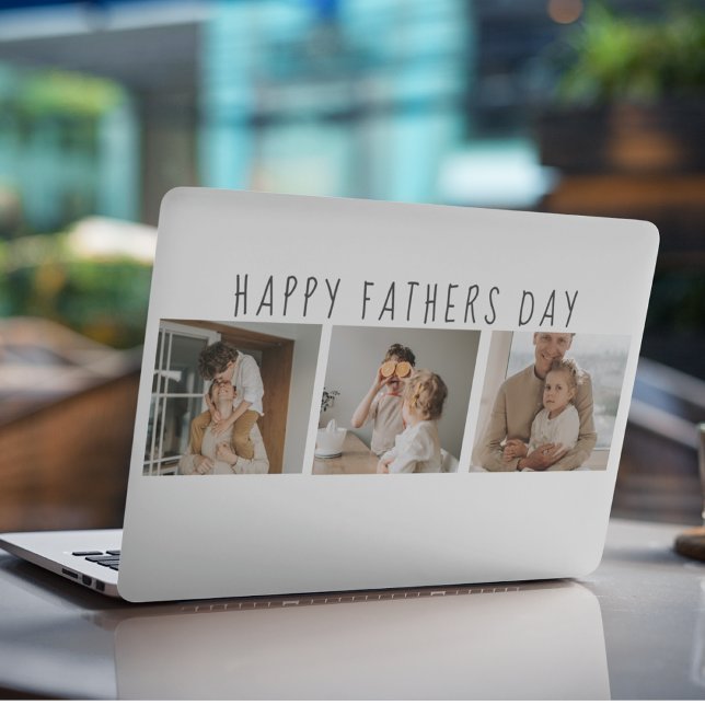 Modern Collage Photo & Happy Fathers Day Best Gift HP Laptop Skin (Creator Uploaded)