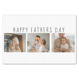 Modern Collage Photo &amp; Happy Fathers Day Best Gift Tissue Paper