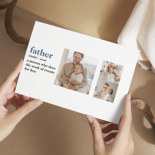 Modern Collage Photo Happy Fathers Day Gift