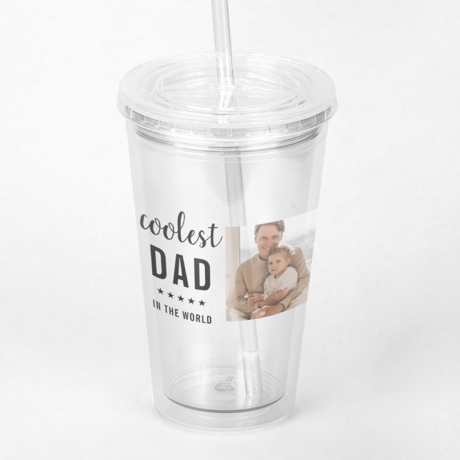 Modern Collage Photo Happy  Fathers Day Gift Acrylic Tumbler (Creator Uploaded)