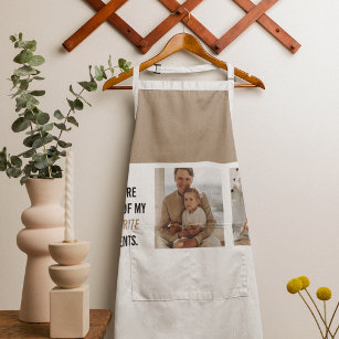 Modern Collage Photo & Happy Fathers Day Gift Apron