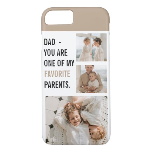 Modern Collage Photo  Happy Fathers Day Gift iPhone 87 Case