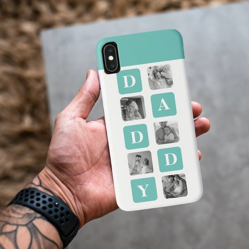 Modern Collage Photo  Happy Fathers Day Gift iPhone XS Max Case