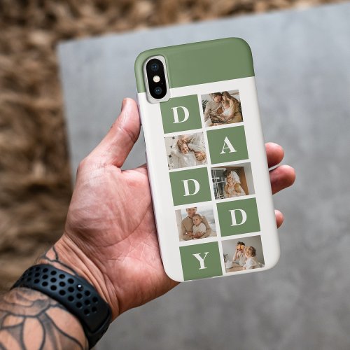 Modern Collage Photo  Happy Fathers Day Gift iPhone XS Case