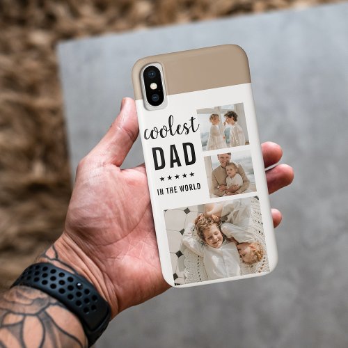 Modern Collage Photo Happy  Fathers Day Gift iPhone XS Case