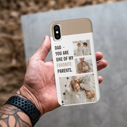 Modern Collage Photo  Happy Fathers Day Gift iPhone XS Case
