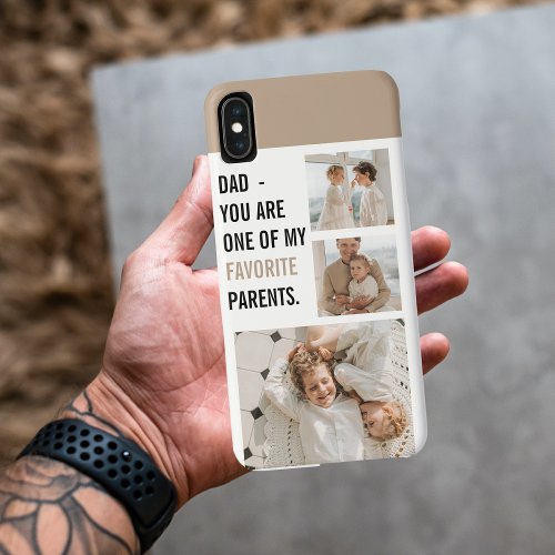 Modern Collage Photo  Happy Fathers Day Gift iPhone XS Max Case