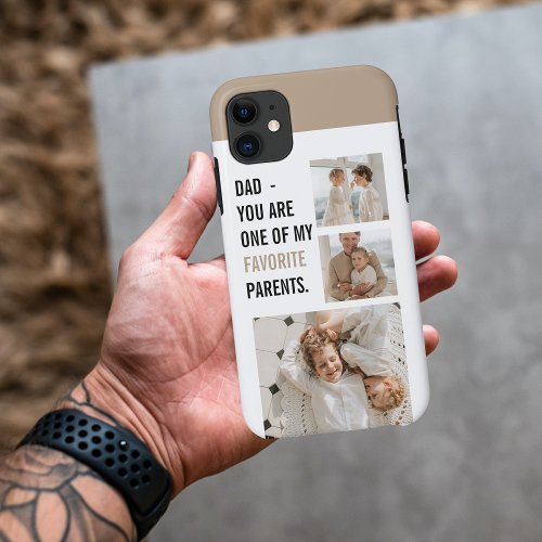 Modern Collage Photo  Happy Fathers Day Gift iPhone 11 Case