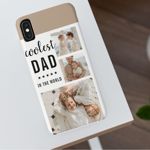 Modern Collage Photo Happy  Fathers Day Gift iPhone XS Max Case