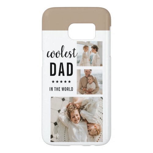 Modern Collage Photo Happy  Fathers Day Gift Samsung Galaxy S7 Case