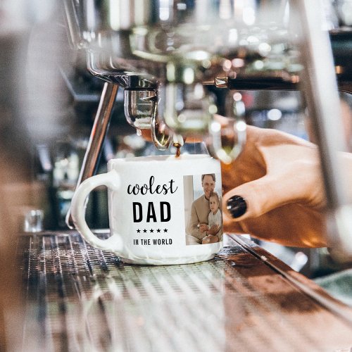 Modern Collage Photo Happy  Fathers Day Gift Espresso Cup