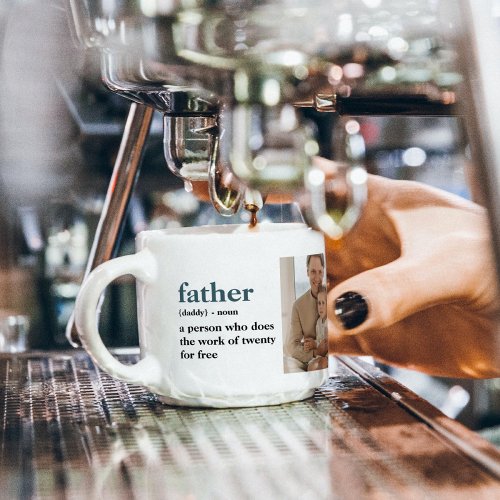 Modern Collage Photo Happy Fathers Day Gift Espresso Cup