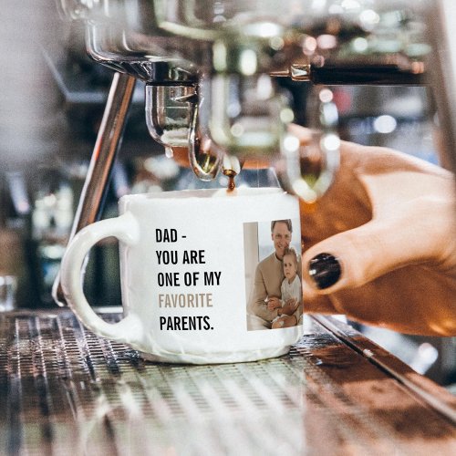 Modern Collage Photo  Happy Fathers Day Gift Espresso Cup