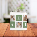 Modern Collage Photo & Happy Fathers Day Gift Flask<br><div class="desc">A modern collage photo is a creative way to celebrate and honor someone special in your life, such as your father, on Father's Day. It involves compiling various photos and arranging them together in a visually appealing manner to create a cohesive and meaningful composition. To create a modern collage photo...</div>