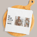 Modern Collage Photo & Happy Fathers Day Gift Kitchen Towel<br><div class="desc">Father's Day is a special occasion celebrated to honor fathers and father figures for their contributions to their families and society. Choosing the perfect gift for Father's Day can be a challenging task,  but a thoughtful and heartfelt gift can make a lasting impression.</div>