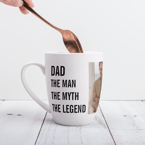 Modern Collage Photo  Happy Fathers Day Gift Latte Mug