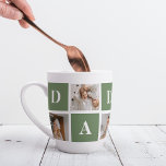 Modern Collage Photo & Happy Fathers Day Gift Latte Mug<br><div class="desc">A modern collage photo is a creative way to celebrate and honor someone special in your life, such as your father, on Father's Day. It involves compiling various photos and arranging them together in a visually appealing manner to create a cohesive and meaningful composition. To create a modern collage photo...</div>