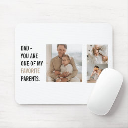 Modern Collage Photo &amp; Happy Fathers Day Gift Mouse Pad