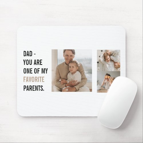 Modern Collage Photo  Happy Fathers Day Gift Mouse Pad