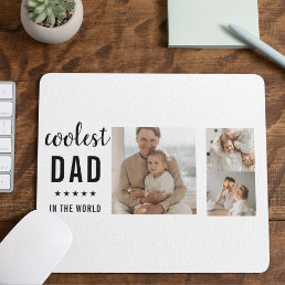Modern Collage Photo Happy  Fathers Day Gift Mouse Pad
