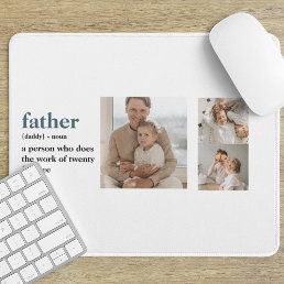 Modern Collage Photo Happy Fathers Day Gift Mouse Pad