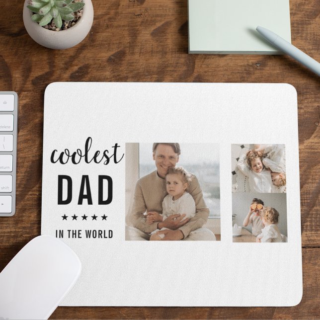 Modern Collage Photo Happy  Fathers Day Gift Mouse Pad (Creator Uploaded)