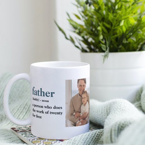 Modern Collage Photo Happy Fathers Day Gift Mug