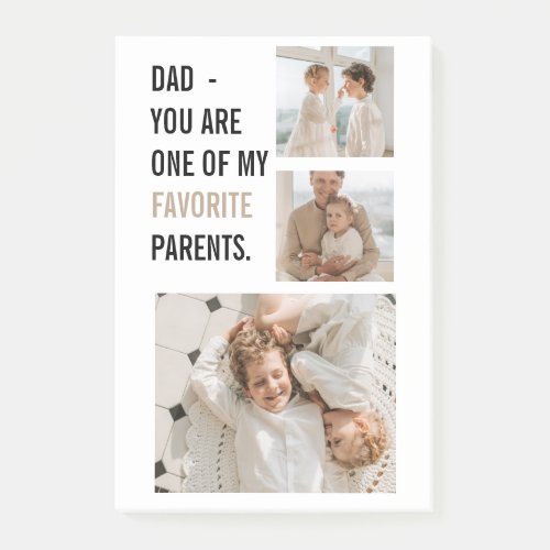 Modern Collage Photo  Happy Fathers Day Gift Post_it Notes