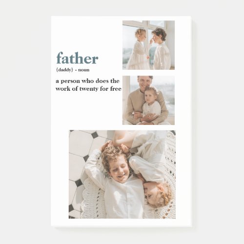 Modern Collage Photo Happy Fathers Day Gift Post_it Notes