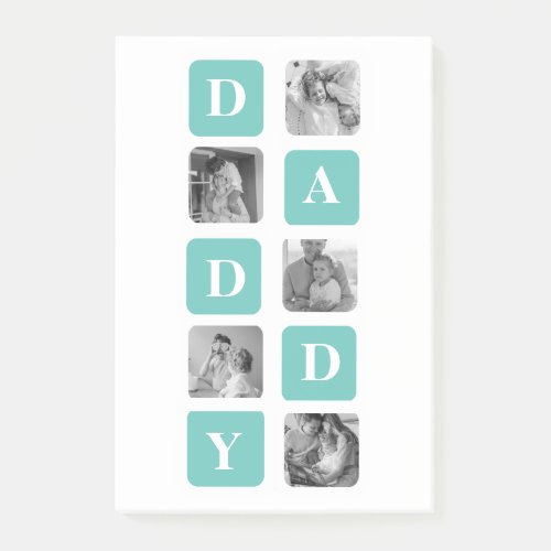 Modern Collage Photo  Happy Fathers Day Gift Post_it Notes