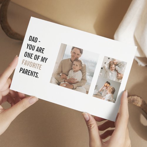 Modern Collage Photo  Happy Fathers Day Gift Postcard