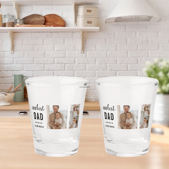 Modern Collage Photo Happy  Fathers Day Gift Shot Glass (Creator Uploaded)